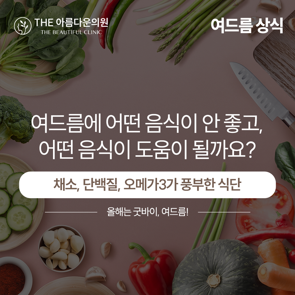 关于对痘痘好的食物、不好的食物的说明, 痘痘治疗, 论岘站皮肤科, 致美丽thebeautiful