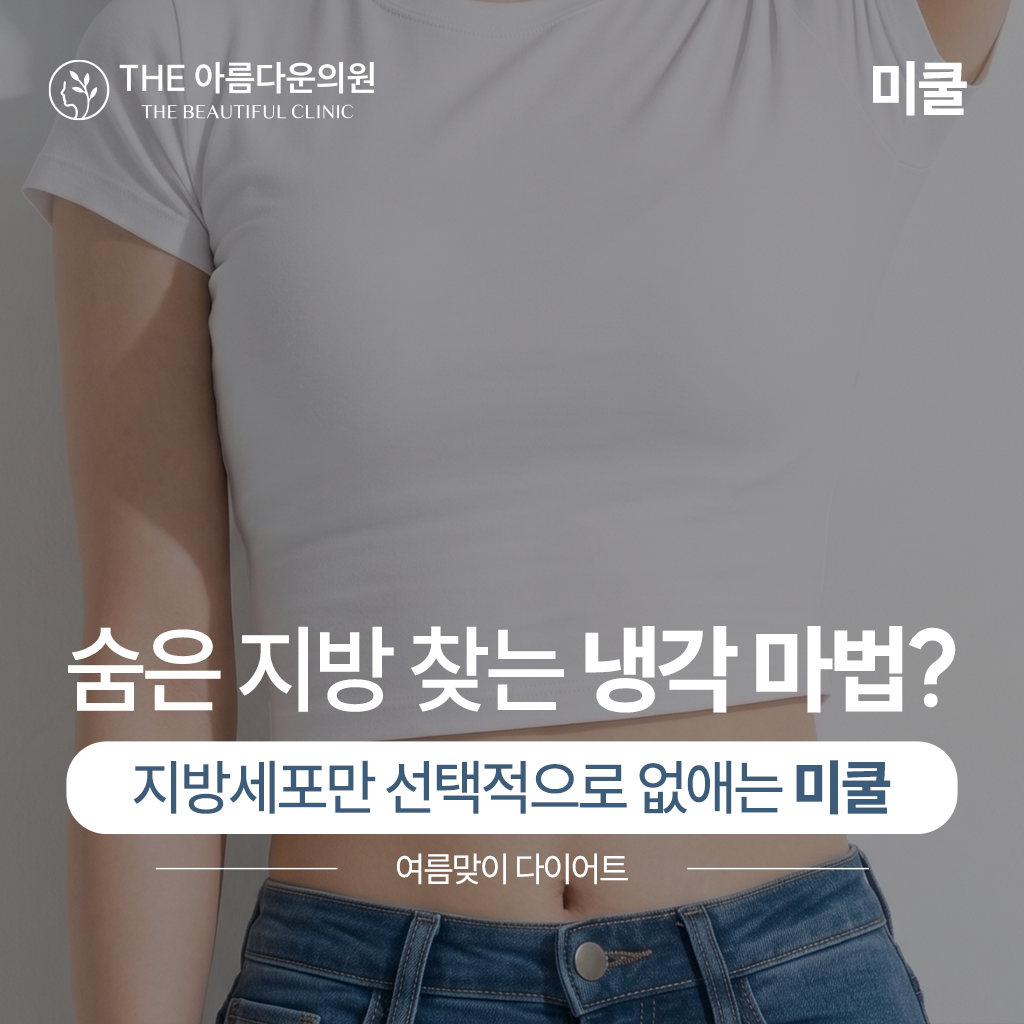 미쿨, 냉동지방분해, 미쿨에 대한 설명, 논현역피부과, 더아름다운의원, 논현피부과, 미쿨 설명